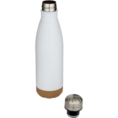 Logo trade corporate gifts image of: Cove 500 ml double wall vacuum insulated stainless steel water bottle with cork details