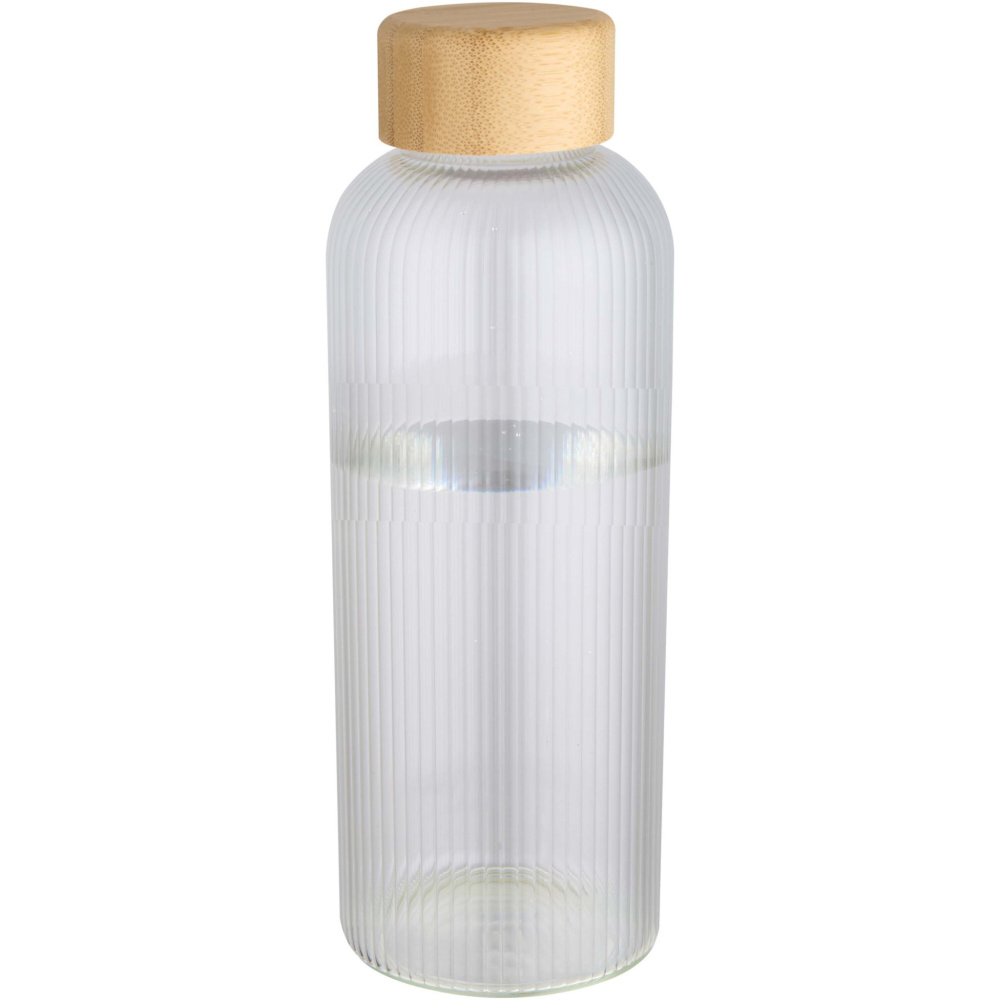 Logotrade promotional giveaways photo of: Mirage 650 ml single-walled borosilicate glass bottle with bamboo lid