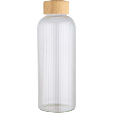 Logotrade promotional products photo of: Mirage 650 ml single-walled borosilicate glass bottle with bamboo lid