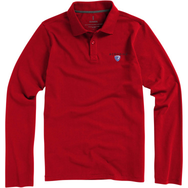 Logo trade promotional giveaway photo of: Oakville long sleeve men's polo