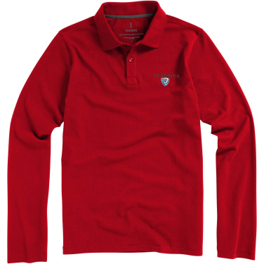 Logo trade promotional giveaways picture of: Oakville long sleeve men's polo