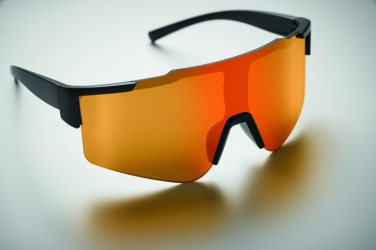 Logo trade promotional giveaways image of: Mirrored sports sunglasses