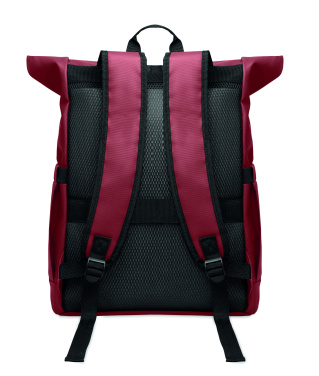 Logotrade promotional gift image of: Rolltop laptop rucksack 600D