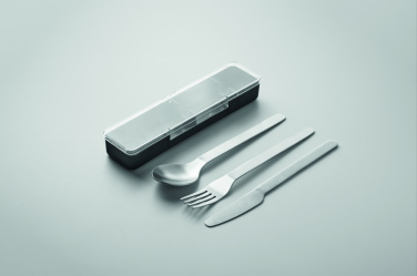 Logo trade promotional giveaways picture of: Stainless steel cutlery set
