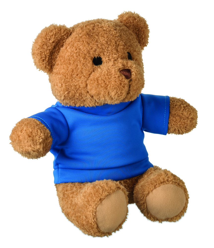 Logo trade promotional giveaways image of: Teddy bear with t-shirt 23 cm