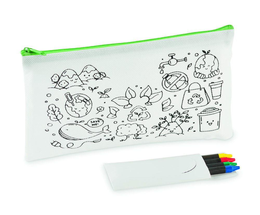 Logotrade corporate gift image of: Pencil case with 4 crayons