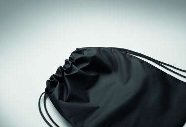 Logo trade promotional giveaways picture of: Kids drawstring bag 190T RPET