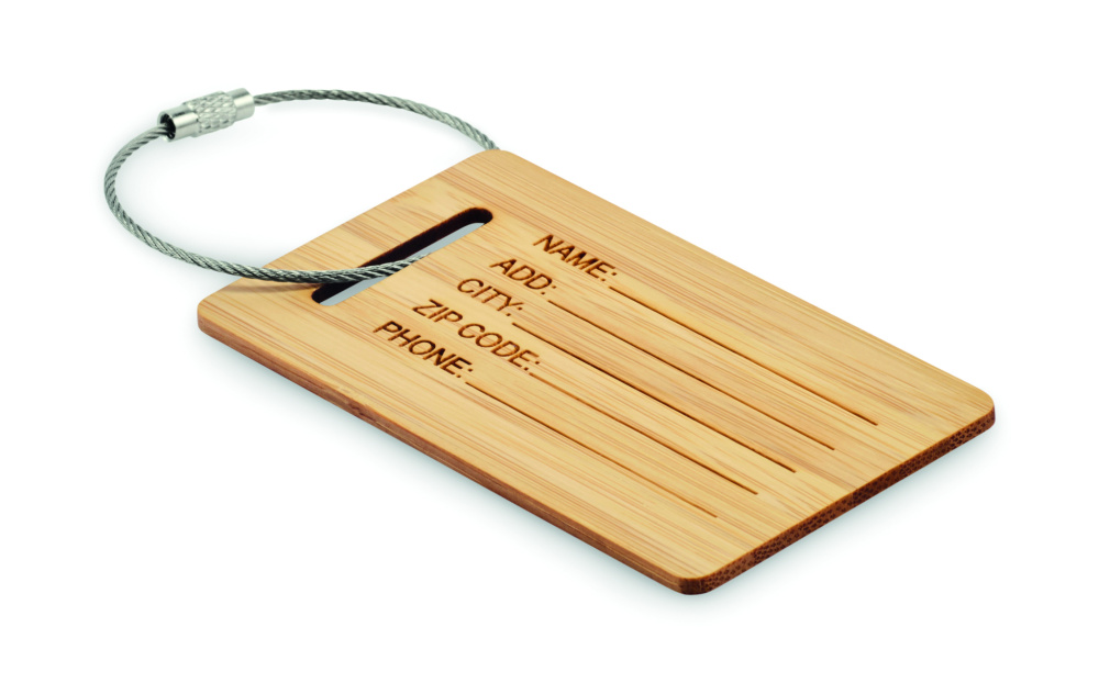 Logotrade promotional gift picture of: Bamboo luggage tag