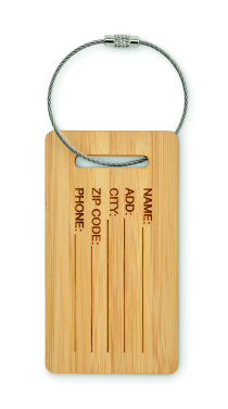 Logotrade corporate gift picture of: Bamboo luggage tag