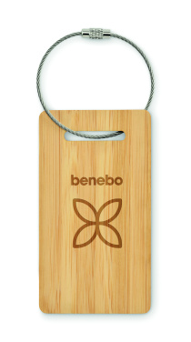 Logo trade promotional merchandise picture of: Bamboo luggage tag