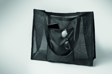 Logo trade promotional giveaways image of: RPET mesh shopping bag