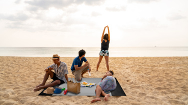 Logo trade promotional giveaway photo of: Lightweight large beach mat
