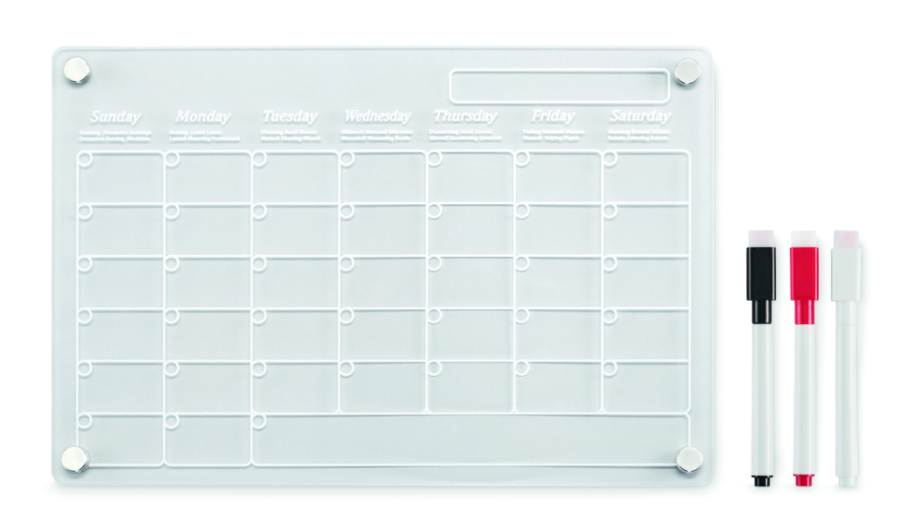 Logotrade promotional item picture of: Magnetic acrylic planner