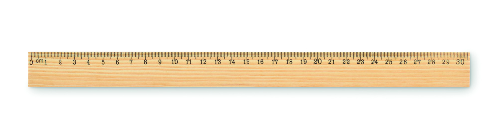 Logo trade advertising products image of: Wooden ruler 30cm