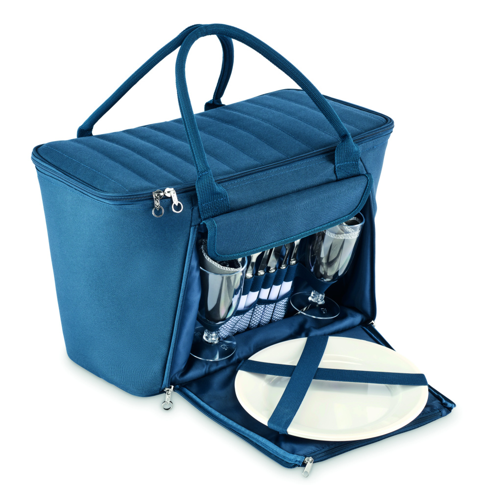 Logo trade corporate gifts image of: RPET picnic cooler bag