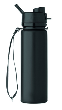 Logo trade promotional giveaways image of: Foldable silicone sports bottle