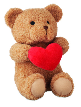 Logo trade advertising product photo of: Teddy bear with heart 23cm