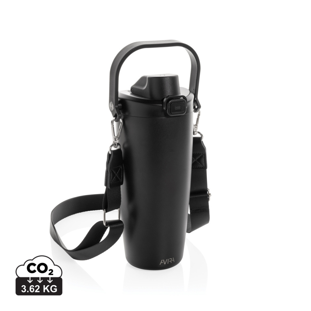 Logotrade promotional product picture of: Avira Ayala RCS re-steel duosip lockable crossbody tumbler