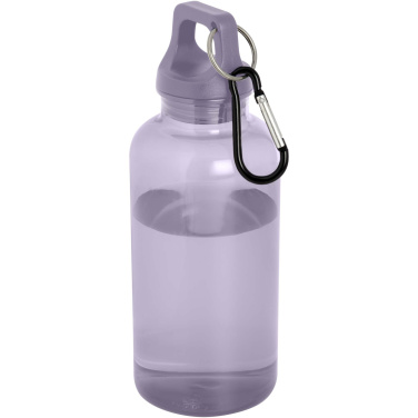 Logo trade promotional giveaway photo of: Oregon 400 ml RCS certified recycled plastic water bottle with carabiner
