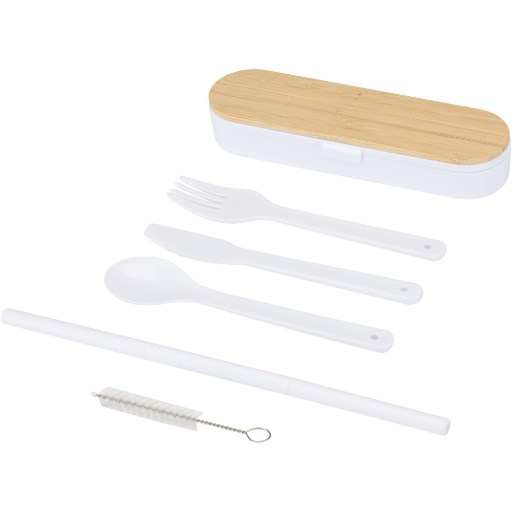 Logotrade promotional gift image of: Runa cutlery set with bamboo lid