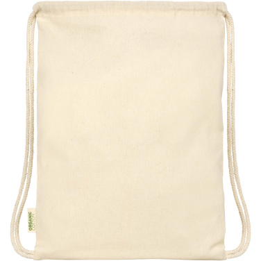 Logo trade advertising products picture of: Odisha 100 g/m² OCS organic drawstring bag 5L