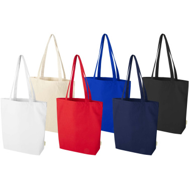 Logo trade promotional gifts image of: Odisha 180 g/m² OCS organic wide bottom tote bag 11L