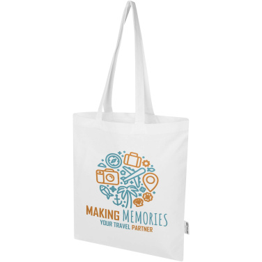 Logo trade promotional items image of: Peru Blend 180 g/m² GRS recycled cotton tote bag 7L