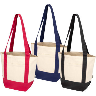 Logo trade promotional giveaway photo of: Sam 320 g/m² GRS recycled mini cotton tote bag