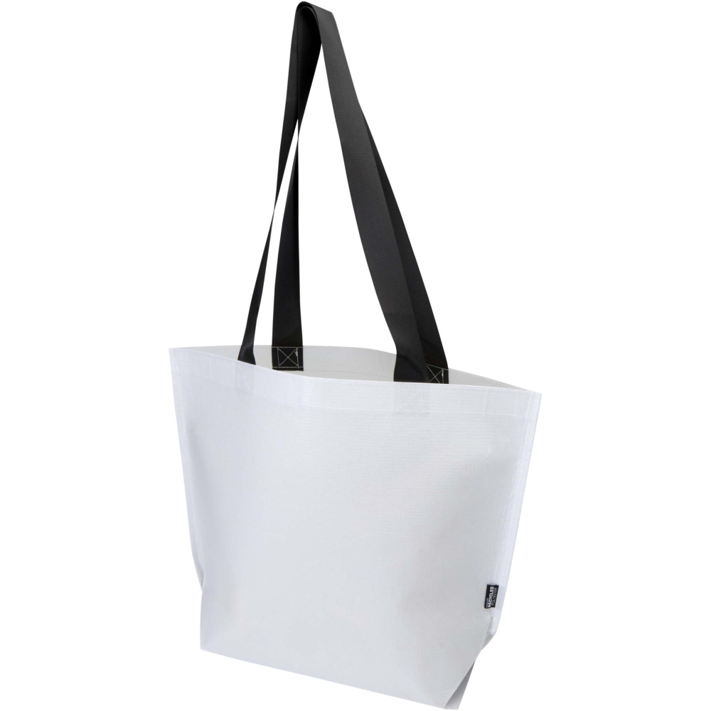 Logo trade promotional merchandise picture of: Duo GRS recycled double-laminated tote bag 18L