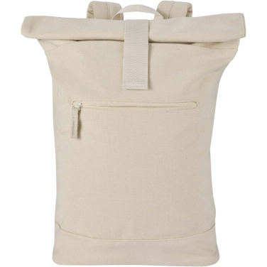 Logo trade advertising products picture of: Recanvas 14” GRS recycled rolltop backpack 16L
