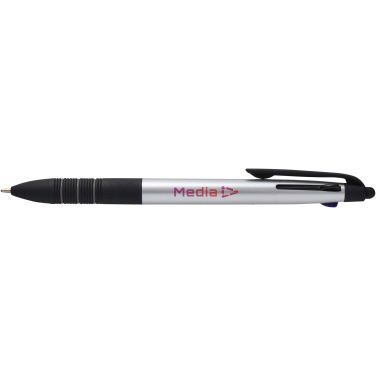 Logotrade business gift image of: Trine 3-ink RCS recycled ballpoint pen with stylus