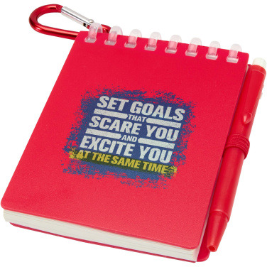 Logotrade promotional item picture of: Lig Mini recycled outdoor soft cover notebook and ballpoint pen set (black ink)