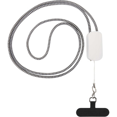 Logo trade promotional giveaways picture of: Anser recycled plastic smartphone lanyard with 27W 5-in-1 built-in cable