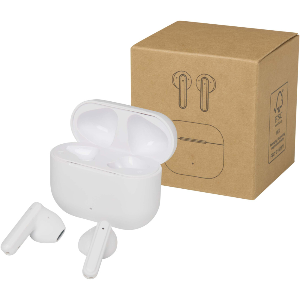 Logo trade corporate gift photo of: Altais recycled plastic True Wireless Bluetooth® headset