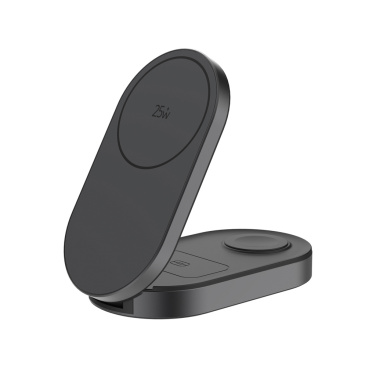 Logo trade corporate gifts image of: Quantum ultra-fast 3-in-1 25W Foldable Wireless Charger