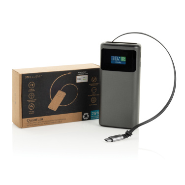 Logotrade promotional product picture of: Quantum RCS ultra-fast PD45W 10.000mAh powerbank with screen