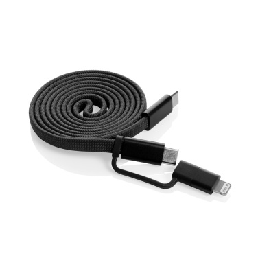 Logo trade promotional giveaways image of: Arc RCS recycled Ultra-thin 60W 2 in 1 magnetic cable