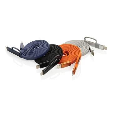 Logo trade promotional giveaway photo of: Arc RCS recycled Ultra-thin 60W 2 in 1 magnetic cable