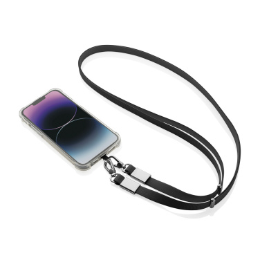 Logo trade promotional giveaway photo of: Nivo RCS recycled PET Crossbody lanyard