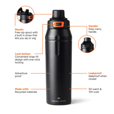 Logo trade promotional item photo of: Nordic Drift Trail RCS Insulated Lockable Sports Bottle
