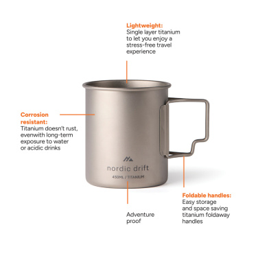 Logo trade corporate gift photo of: Nordic Drift Trail Ultra Light Titanium 450ml Cup