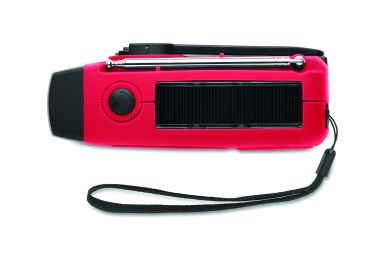 Logo trade promotional items image of: Portable radio SOS with LED torch