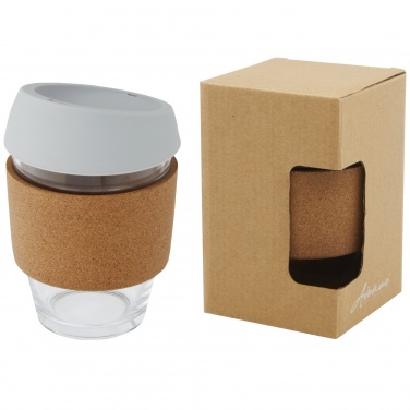 Logo trade reklaamkingituse pilt: Lidan 360 ml borosilikaatklaasist termotops silikoonkaanega