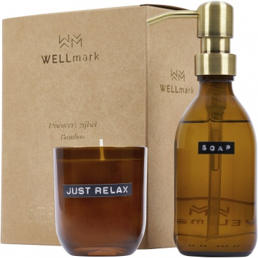 Logotrade reklaamtooted pilt: Wellmark Discovery 200 ml käteseebi dosaator ja 150 g lõhnaküünla komplekt - bambuse lõhn