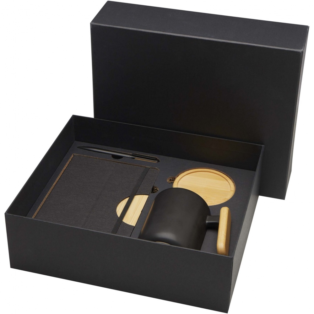 Logo trade meene pilt: Kinkekomplekt Laura A5 märkmiku, pastaka ja kruusiga