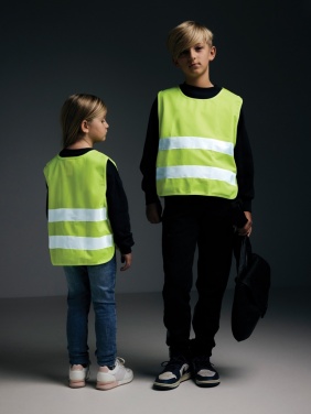 Logo trade meened foto: GRS taaskasutatud PET hästi nähtav turvavest 7-12 aastat