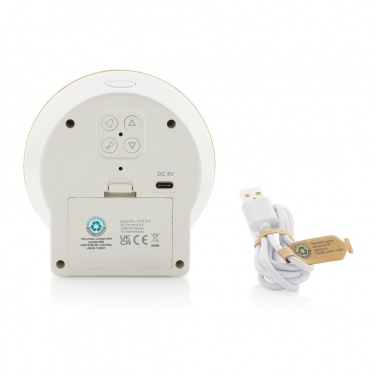 Logotrade ärikingituse foto: Utah RCS rplastist ja bambusest LCD lauakell