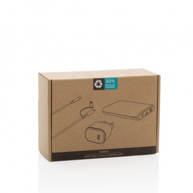 Logotrade ärikingi foto: Surge RCS taaskasutatud PET 20W tüüpi C 3 tk laadimiskomplekt