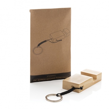 Logo trade firmakingid foto: Standkey bambusest võtmehoidja telefonialus