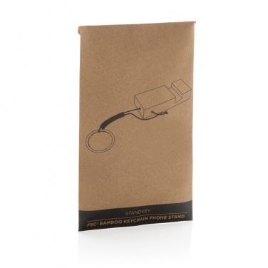 Logo trade reklaamkingitused foto: Standkey bambusest võtmehoidja telefonialus